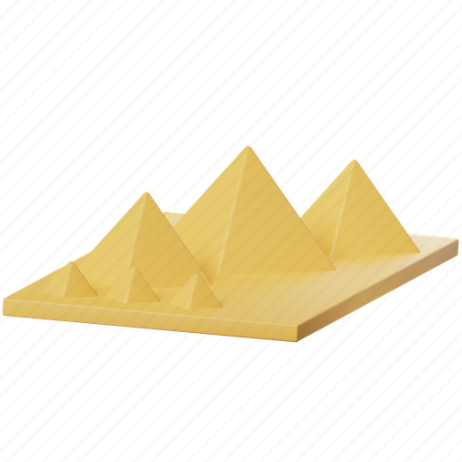 Pyramid of giza, pyramid, egypt, egyptian, triangle, monument, landmark 3D illustration - Download on Iconfinder