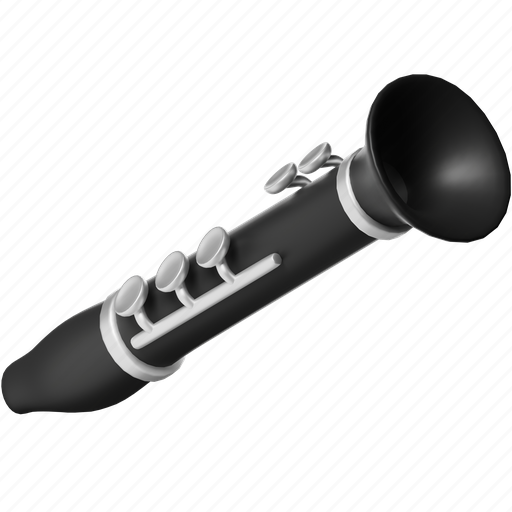 Clarinet, trumpet, jazz, flute, music instrument, musical, orchestra 3D illustration - Download on Iconfinder