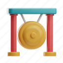 gong, sound, traditional, chinese, percussion, china, notification, instrument, alarm