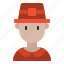 pilgrim, avatar, man, male, female, woman, face, account, people 