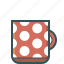 coffee, coffee cup, coffee mug, dotted, spotty mug 