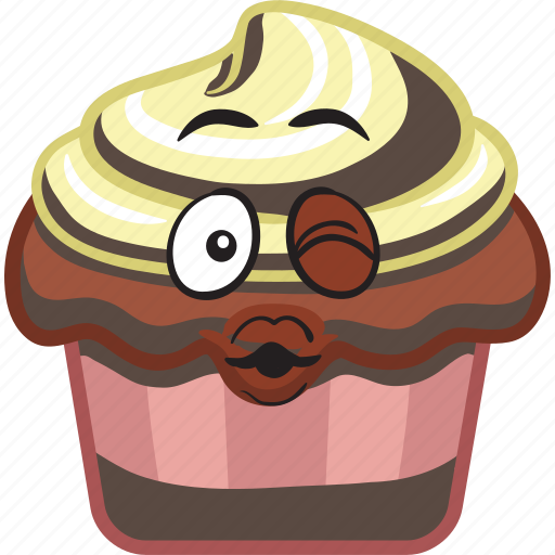 Cartoon, cupcake, dessert, emoji, smiley, sweet icon - Download on Iconfinder