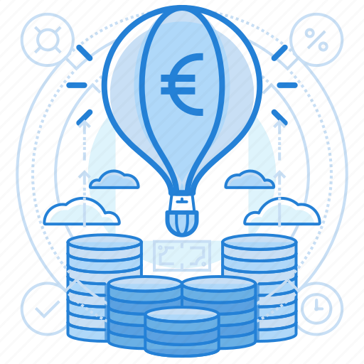 Currencies, euro, finance, launch icon - Download on Iconfinder