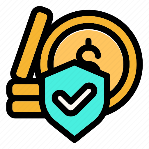 Protect, coin, money, security, protection, safe icon - Download on Iconfinder