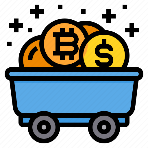 Bitcoin, cart, currency, load, mine, payment icon - Download on Iconfinder