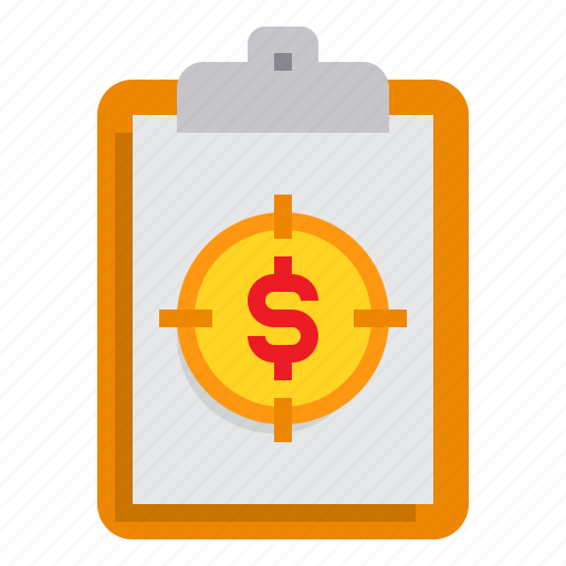 Business, clipboard, money, profit, target icon - Download on Iconfinder