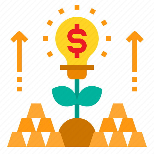 Gold, idea, innovation, money, tree icon - Download on Iconfinder