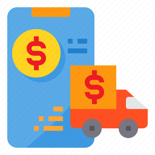 Banking, online, payment, smartphone, truck icon - Download on Iconfinder