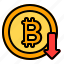 bitcoin, cryptocurrency, digital currency, payment, finance, loss, currency 