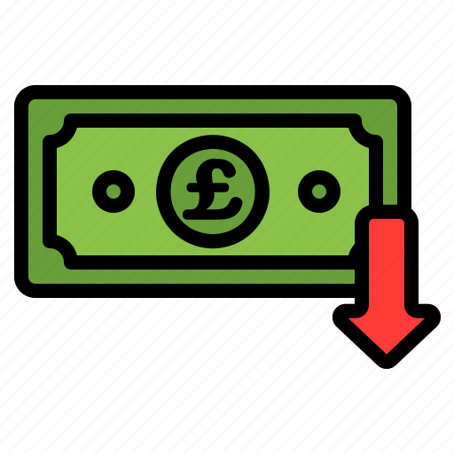 Pound, money, finance, currency, loss, payment, financial icon - Download on Iconfinder