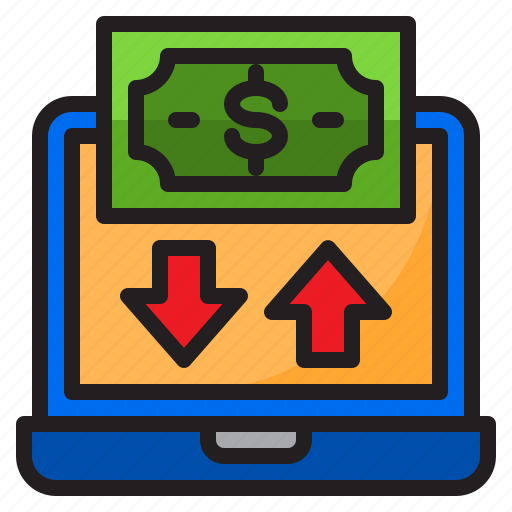 Currency, money, financial, finance, laptop icon - Download on Iconfinder