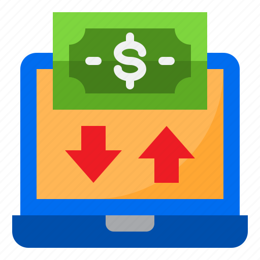 Currency, money, financial, finance, laptop icon - Download on Iconfinder