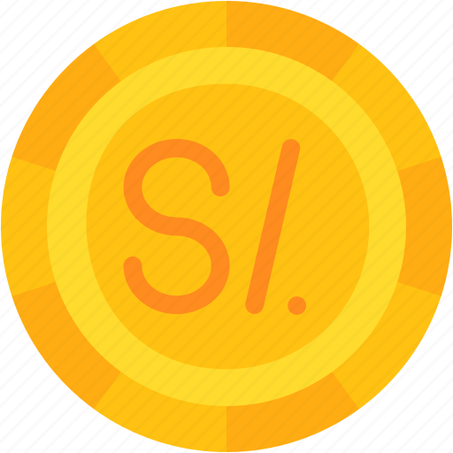 Sol, peru, currency, coin, money icon - Download on Iconfinder