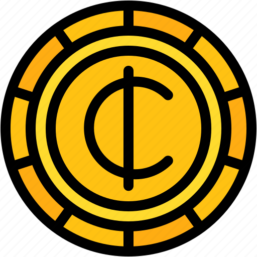 Cedi, ghana, currency, coin, money icon - Download on Iconfinder