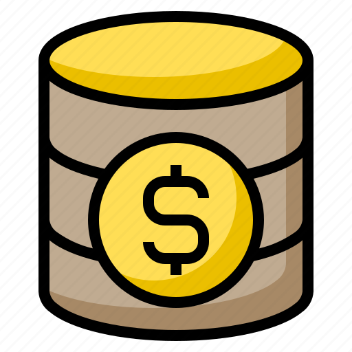 Database, file, data, money, currency icon - Download on Iconfinder