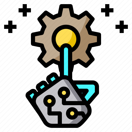 Startup, hand, robot, setting, gear icon - Download on Iconfinder