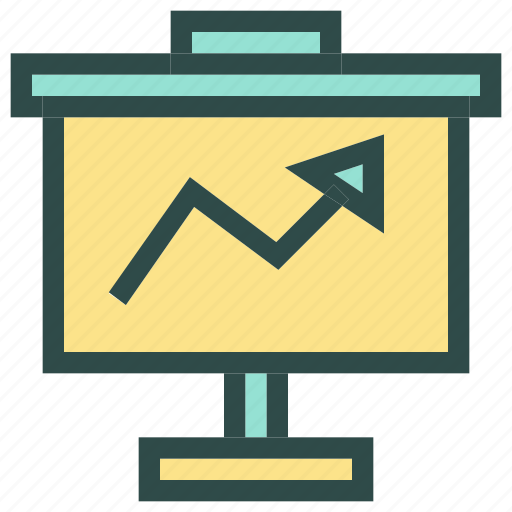 Arrow, chart, presentation icon - Download on Iconfinder