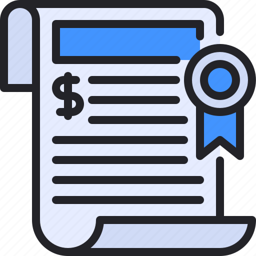 Certificate, document, money, finance, investment icon - Download on Iconfinder