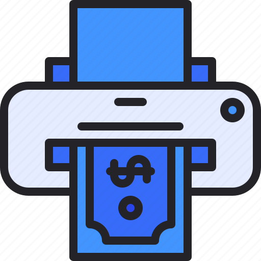 Print, printer, money, finance, business icon - Download on Iconfinder