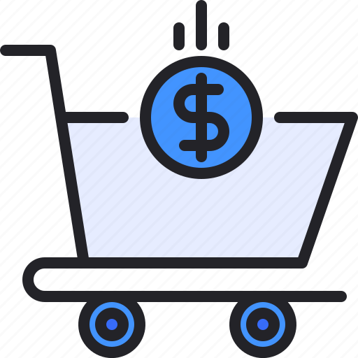 Trolley, commerce, money, payment, coin icon - Download on Iconfinder