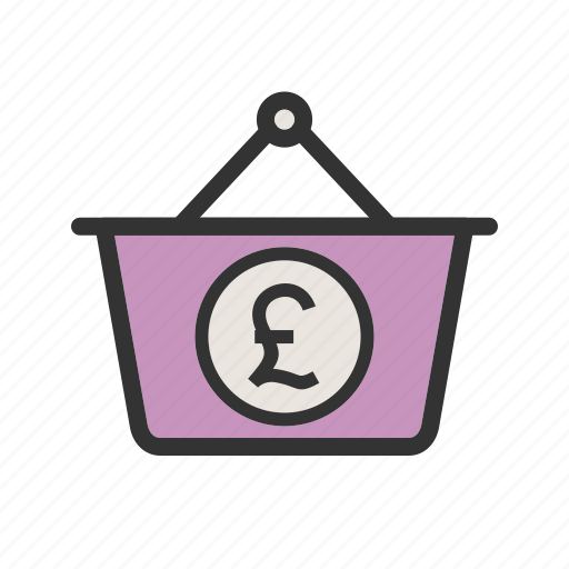 Basket, business, cash, currency, money, pound, wealth icon - Download on Iconfinder