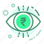 currency, eye, finance, rupee, view 