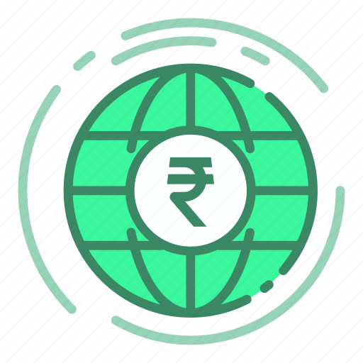 Currency, globe, money, rupee icon - Download on Iconfinder