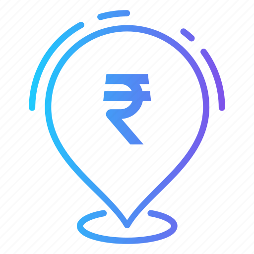 Business, currency, location, money, rupee icon - Download on Iconfinder