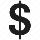 currency, currency symbol, dollar, money, united states