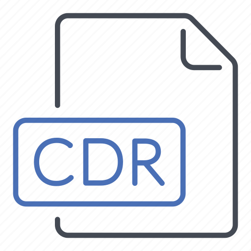 Cdr, corel draw, extension, file, format icon