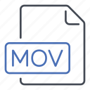 extension, file, film, mov, movie, format
