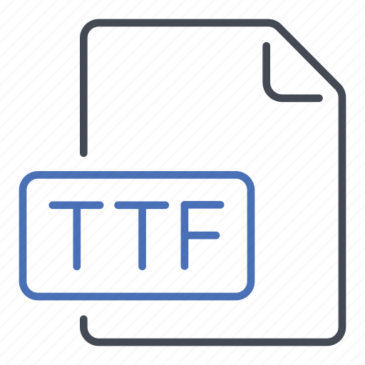 Extension, file, true type font, ttf, format icon - Download on Iconfinder