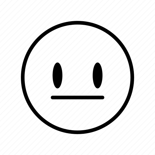 Meh, neutral, normal, face, emoticon, emoji, cx icon - Download on Iconfinder