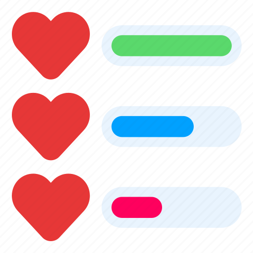Love, bars, chart, graph, romance, report icon - Download on Iconfinder