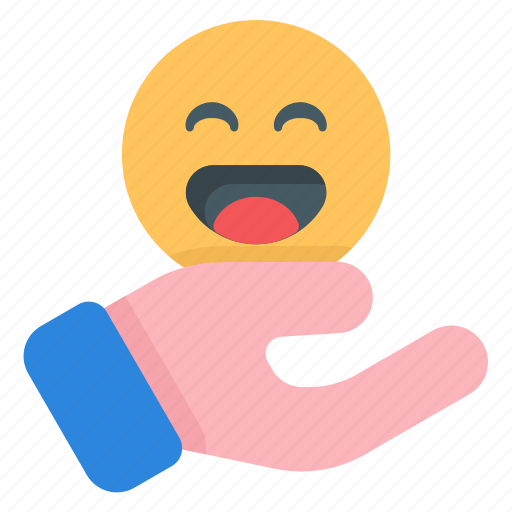 Smile, hand, emoticon, emoji, face, gesture icon - Download on Iconfinder