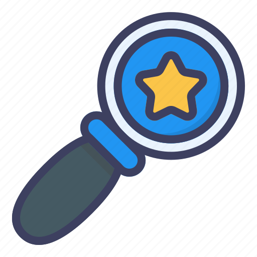 Search, star, review, feedback, find, magnifier icon - Download on Iconfinder
