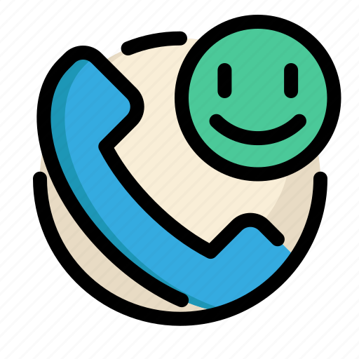 Communications, customer, information, phone, rate, service, smile icon - Download on Iconfinder