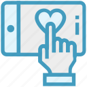 click, finger, hand, heart, mobile, phone, service