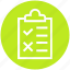 checklist, clipboard, customer service, document, list, paper, service 