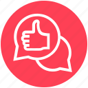 comments, communication, like, messages, service, support, thumb