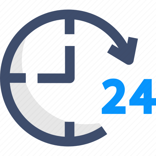 24 hours support, time, customer service, available icon - Download on Iconfinder