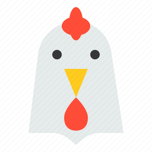 Animal, chicken, face, farm, head, rosster, zoo icon - Download on Iconfinder