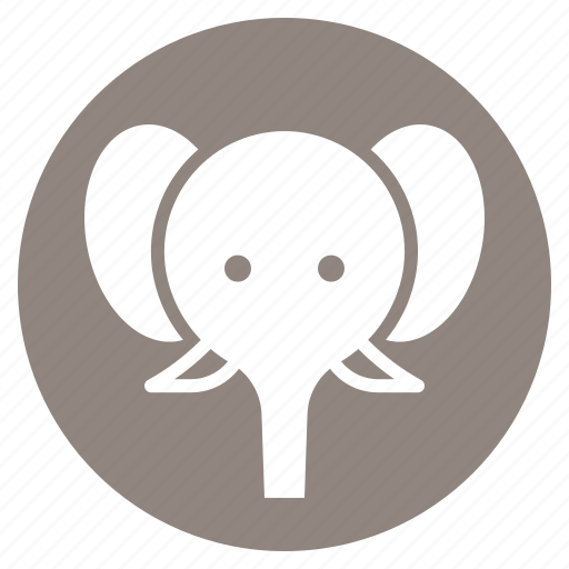 Africa, animal, elephant, face, head, wild, zoo icon - Download on Iconfinder
