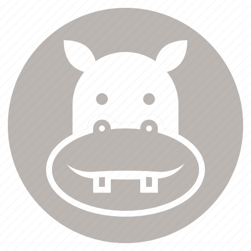 Animal, face, head, hippo, hippopotamus, wild, zoo icon - Download on Iconfinder