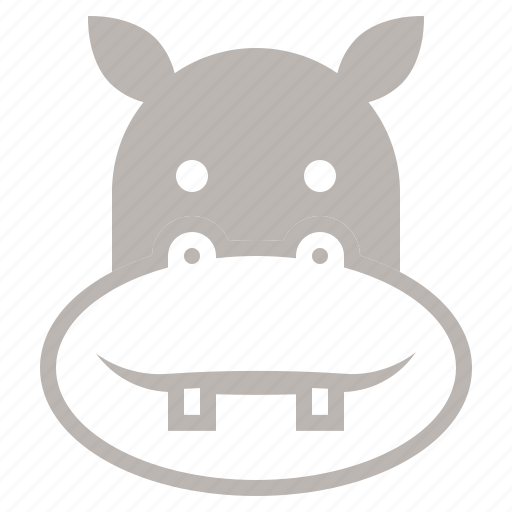 Animal, face, head, hippo, hippopotamus, zoo icon - Download on Iconfinder