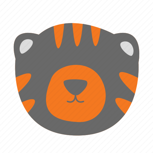 Animal, face, tiger, cute, wild animal, carnivore, mammals icon - Download on Iconfinder