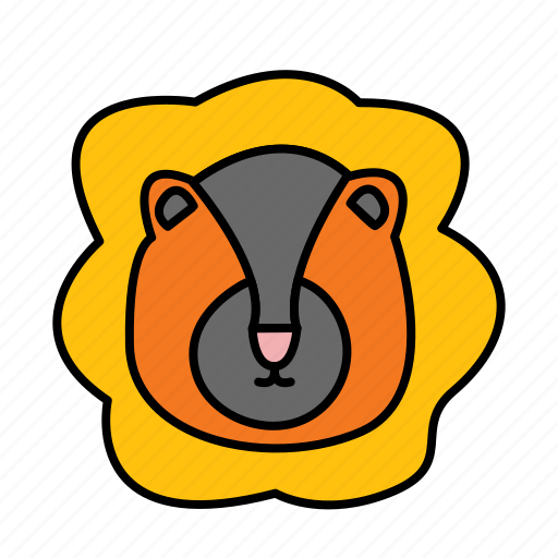Animal, face, lion, cute, wild animal, carnivore, mammals icon - Download on Iconfinder