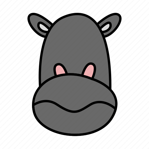 Animal, face, rhino, cute, carnivore, mammals, funny icon - Download on Iconfinder