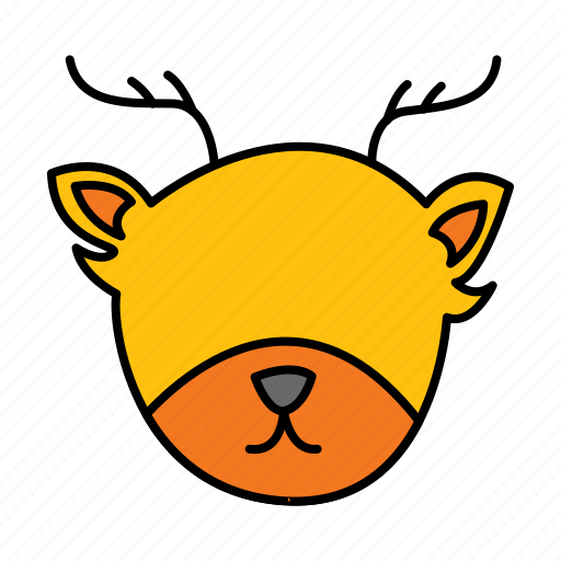 Animal, face, deer, cute, wild animal, carnivore, mammals icon - Download on Iconfinder