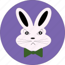 bunny, cute, angry face, angry rabbit, cartoon, easter 